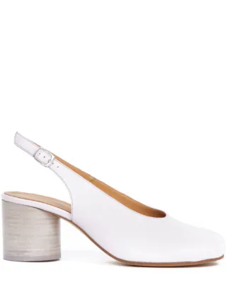 maison margielaアイボリー スリングバックパンプス38 Maison Margiela Tabi 60 スリングバック パンプス | パープル
