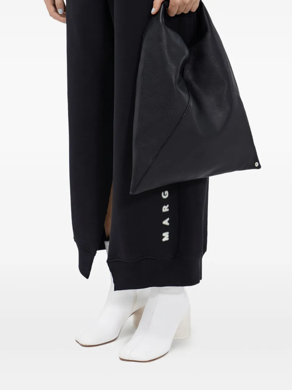 MM6 Maison Margiela small Japanese leather handbag - Zwart