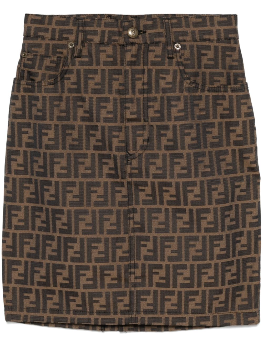 Fendi Pre-Owned 1990-2000s Zucca skirt - Brown