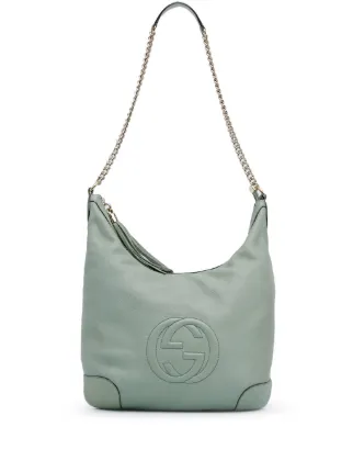 Gucci Pre Owned 2000 2015 Leather Soho Chain Shoulder Bag Blue FARFETCH PH