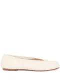 Maison Margiela Tabi leather ballerina shoes - White