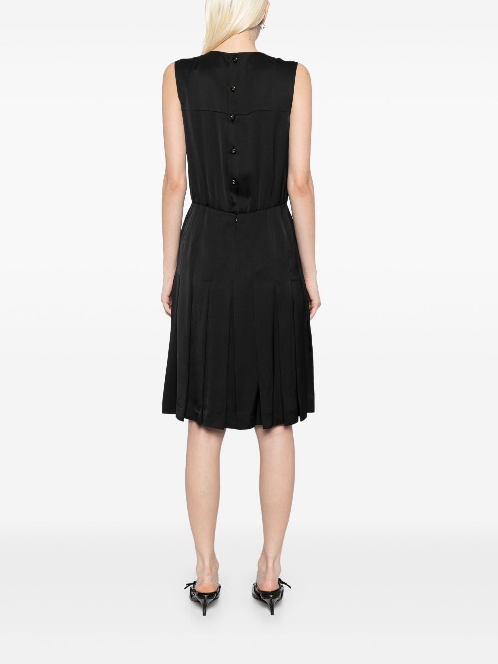 CHANEL 2001 pleated sleeveless dress Women