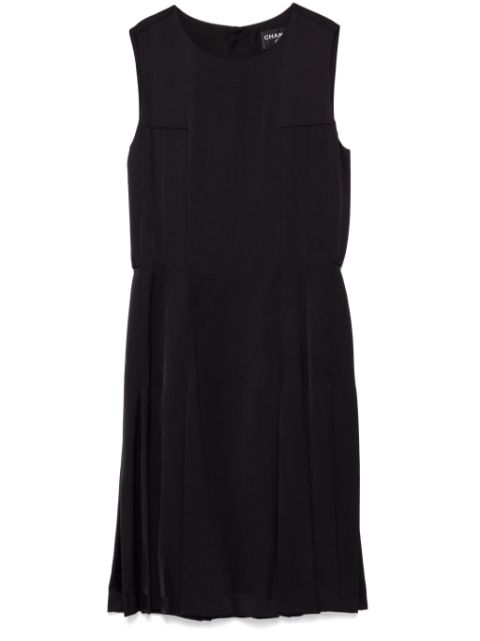 HOT SALE CHANEL 2001 pleated sleeveless dress Women