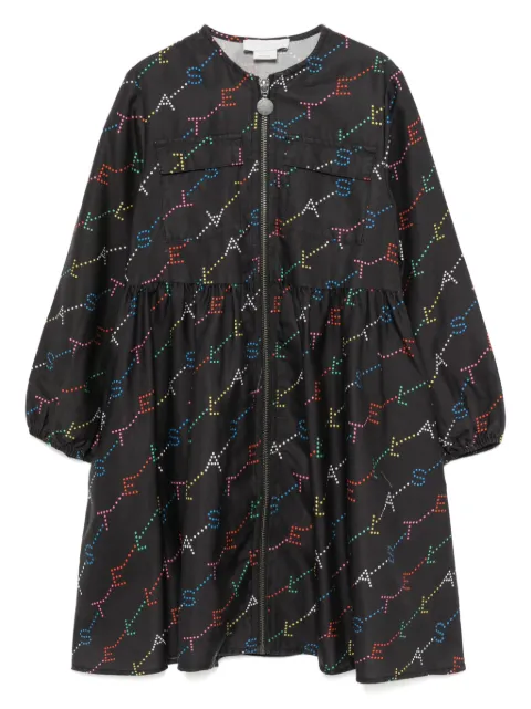Stella McCartney Kids فستان بسحاب وطبعة شعار الماركة