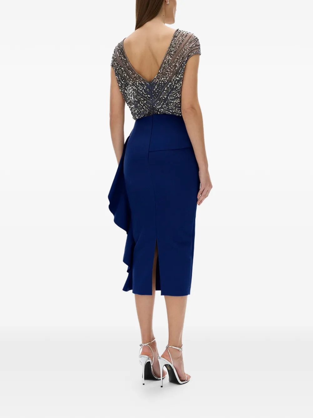 Rachel Gilbert Jurk verfraaid met pailletten Blauw