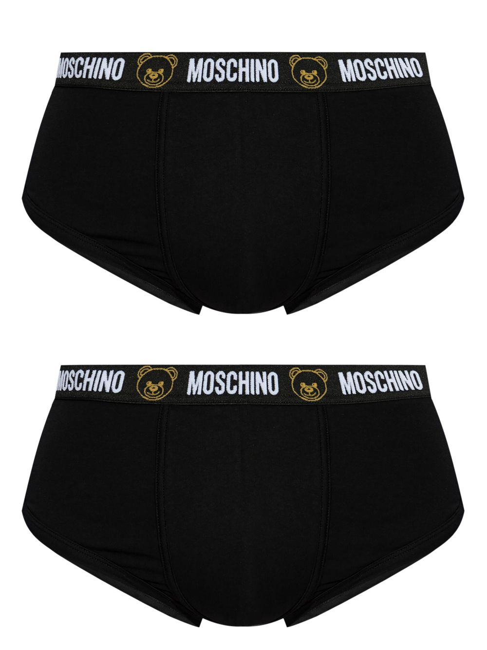 Moschino Twee boxershorts met teddybeer tailleband Zwart