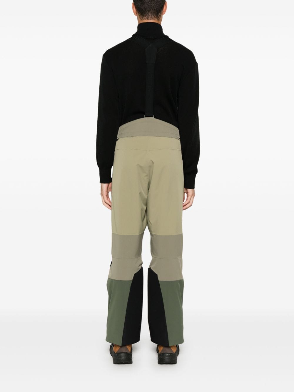 Shop Moncler Colour-block Trousers In Green