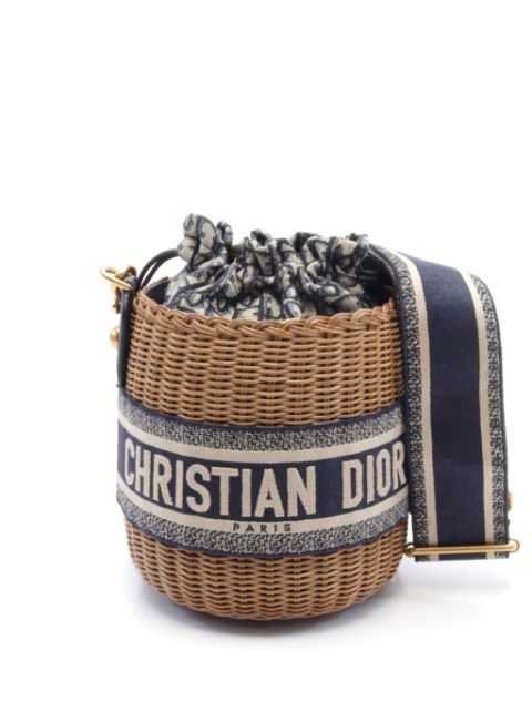 Christian Dior 2010s Oblique Wicker bucket bag Women