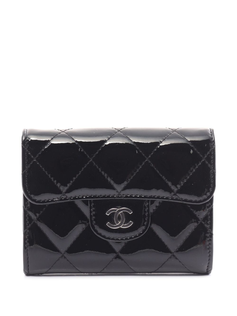 Chanel shops quilted coin purse