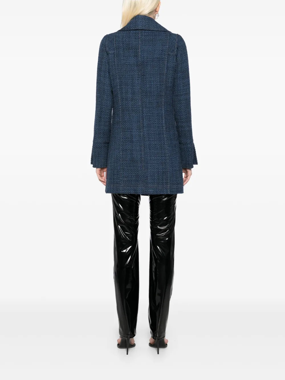 Pre-owned Chanel 2010 Double-breasted Blazer In Blue