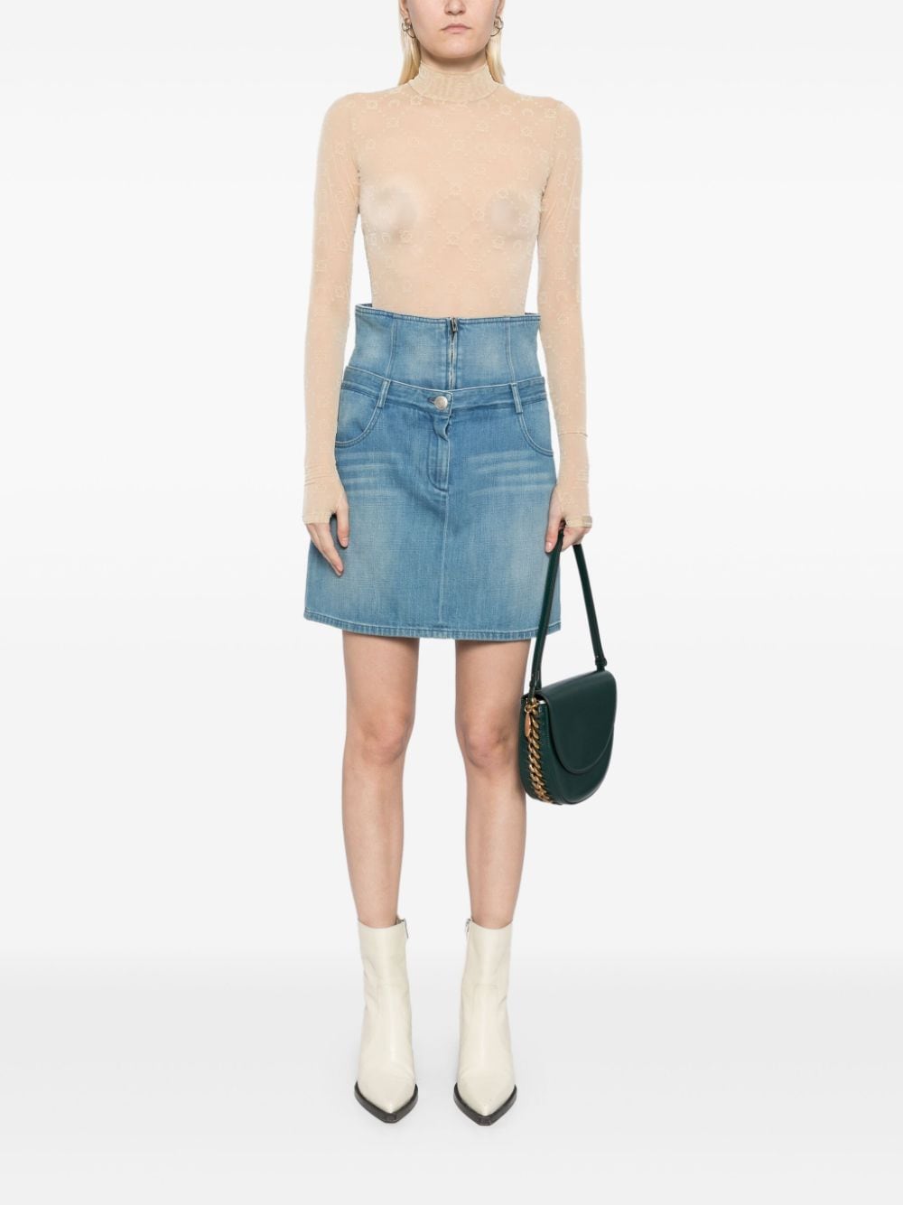 Affordable HOT SALE CHANEL 2010s panelled denim skirt Women