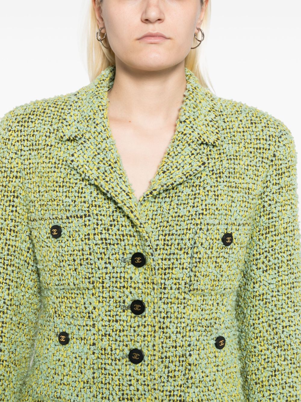 CHANEL Pre-Owned 1994 single-breasted Jacket | Green | FARFETCH PH