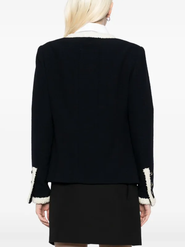 CHANEL Pre-Owned 1995 ブークレトリム ジャケット | ブルー | FARFETCH JP