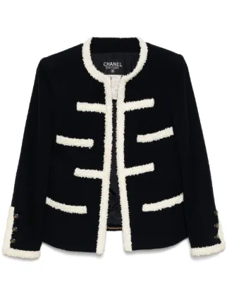 CHANEL Pre-Owned 1995 ブークレトリム ジャケット | ブルー | FARFETCH JP