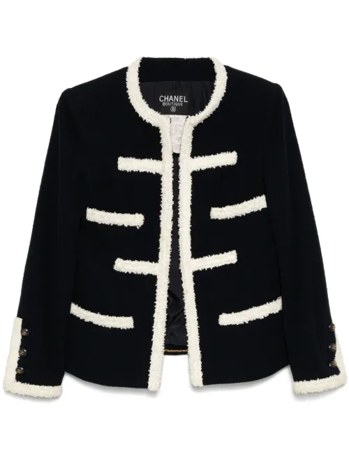 Veste à bords contrastants (1995) - CHANEL Pre-Owned - Modalova