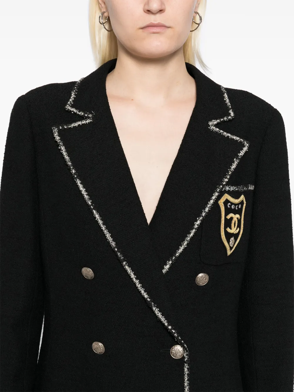 Cheap CHANEL 2005 double-breasted coat Women