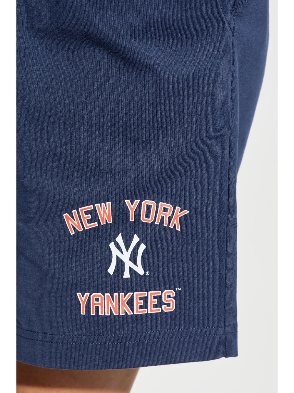 Sporty & Rich x 47 x New York Yankees logoprinten trainingsshorts Blauw