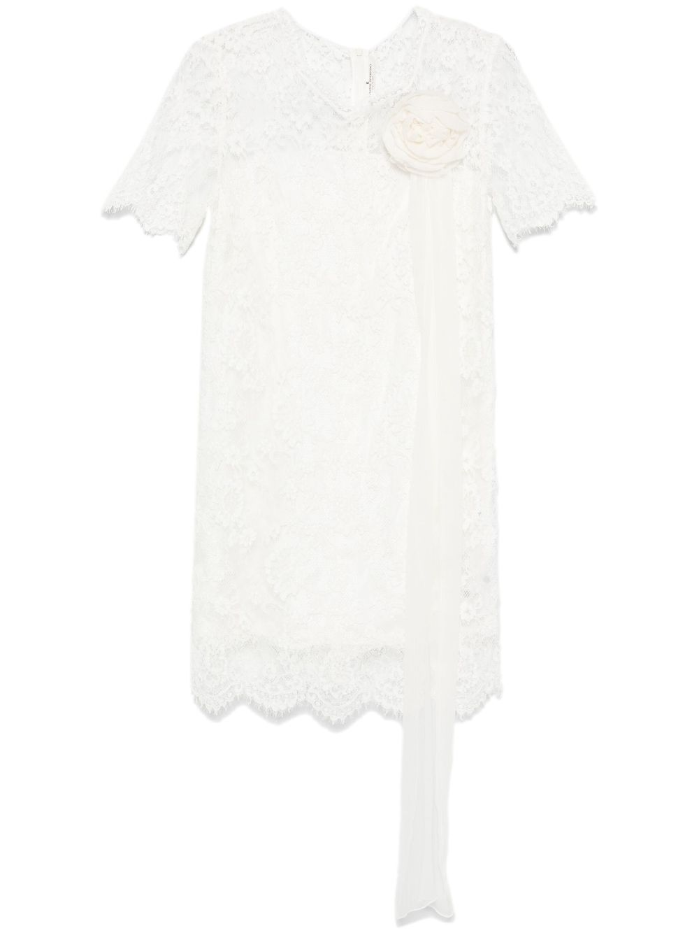 Ermanno Scervino floral-lace mini dress - White