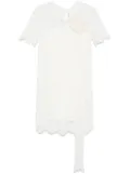 Ermanno Scervino floral-lace mini dress - White