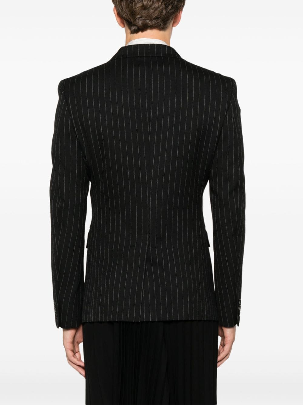 Shop Comme Des Garçons Homme Deux Pinstriped Blazer In Schwarz