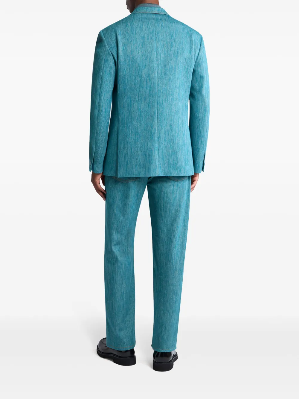 ETRO Blazer met slub textuur Blauw