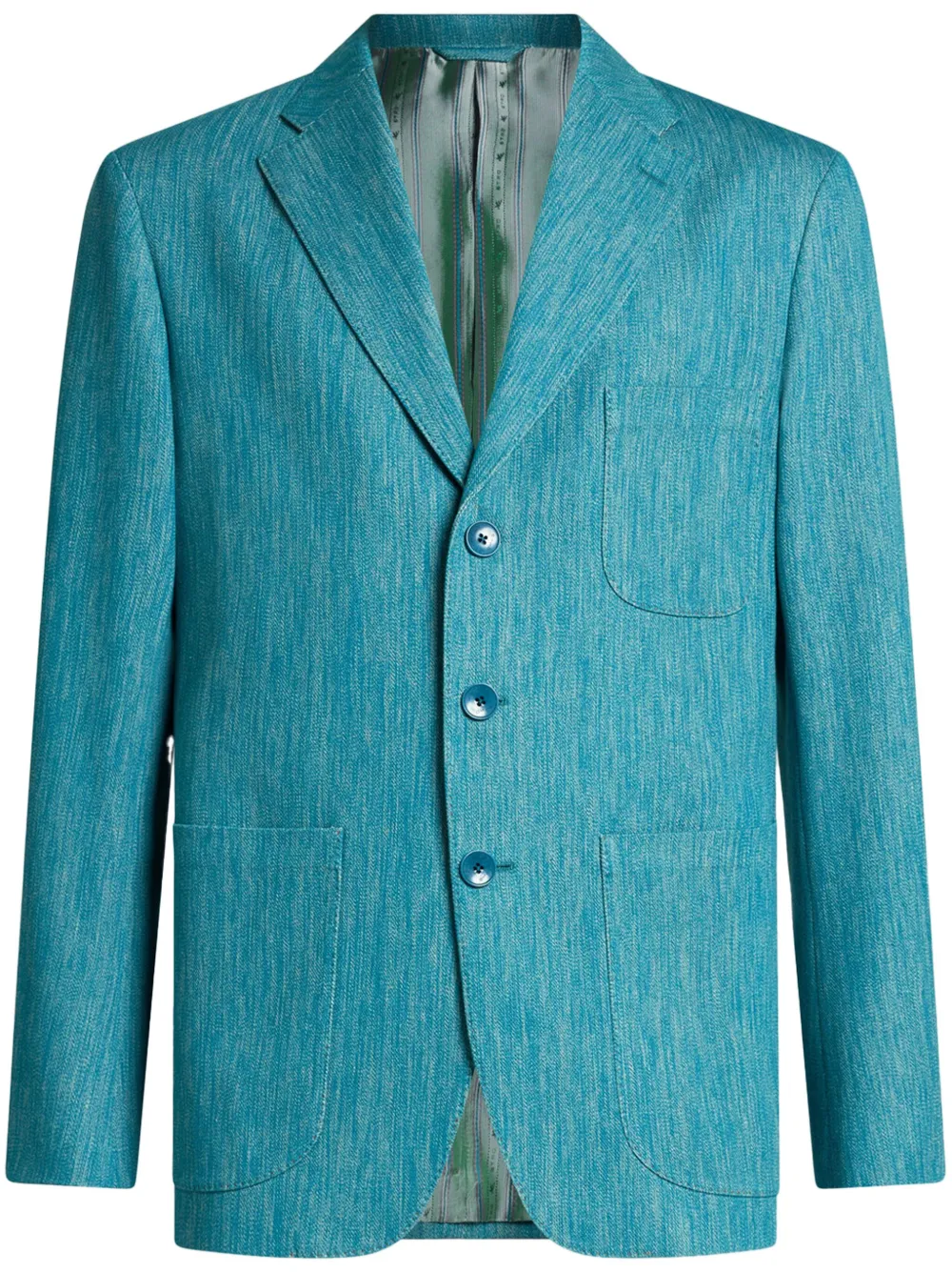 ETRO Blazer met slub textuur Blauw