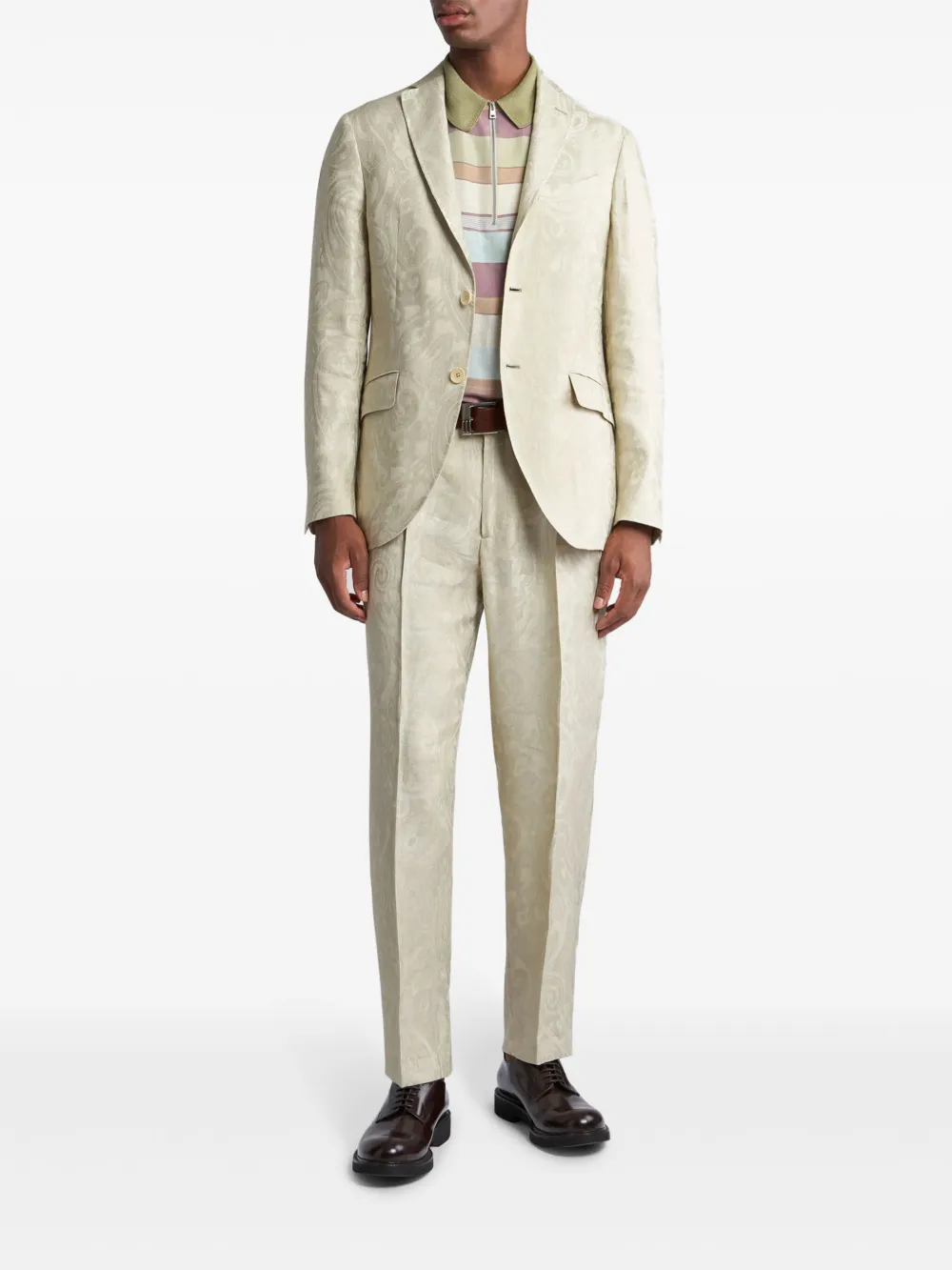 ETRO Broek met jacquard - Beige