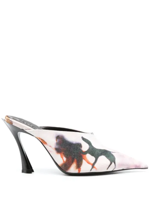 Mugler x Ambera Wellmann 95mm Fang mules