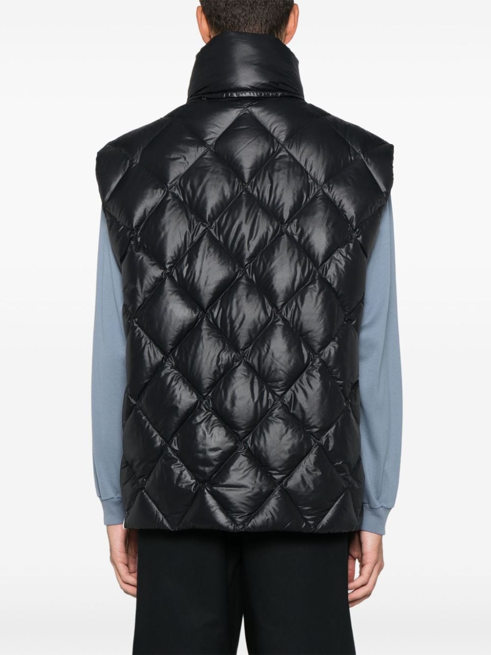 Shop Jil Sander Quilted Gilet In 黑色