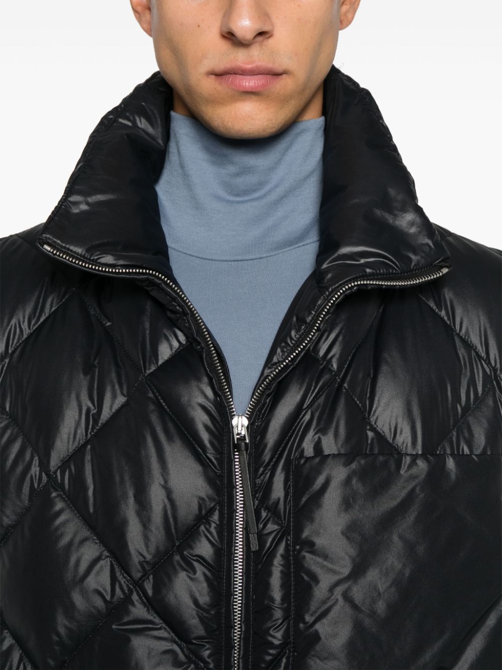 Shop Jil Sander Quilted Gilet In 黑色