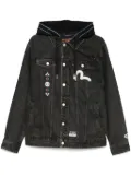 EVISU patchwork denim jacket - Black