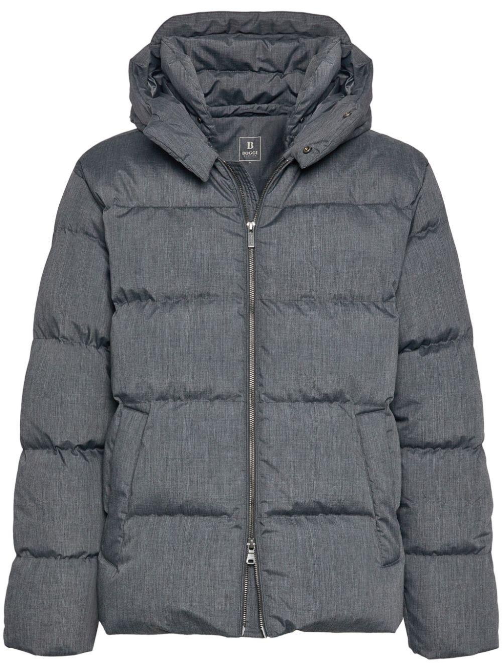 Boggi Milano Padded Bomber Jacket In Grey