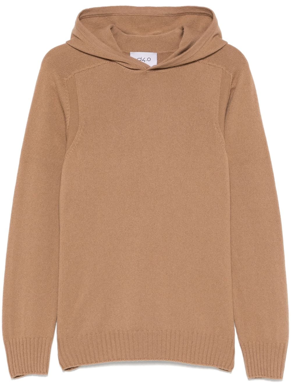 Shop D4.0 Wool Hooded Sweater In Neutrals