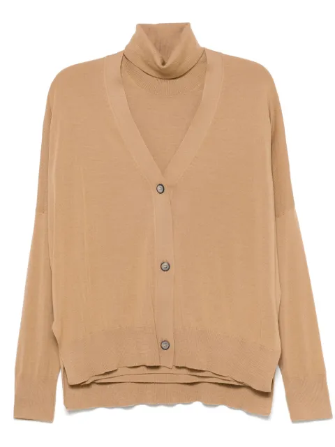 Blanca Vita fine-knit vest and cardigan set