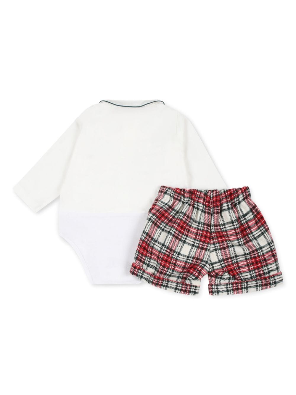 La Stupenderia check-pattern baby set - Rood