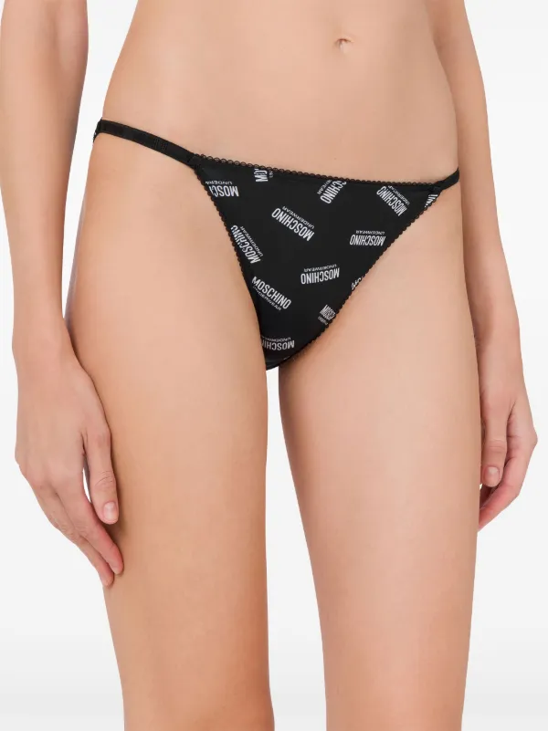 Moschino logo-print Thongs (pack Of three) | Black | FARFETCH