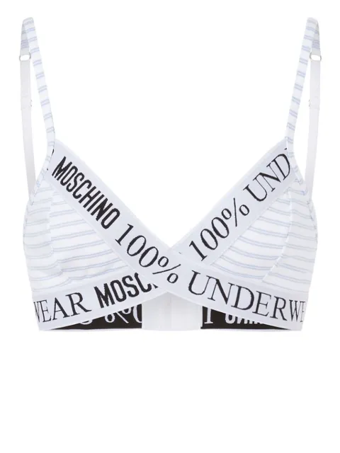 Moschino brasier estilo triángulo con motivo de rayas