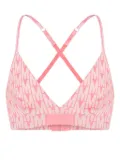 Moschino monogram-print bra - Pink