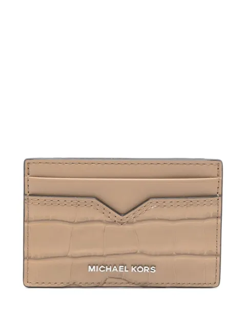 Michael Kors tarjetero con efecto de piel de cocodrilo