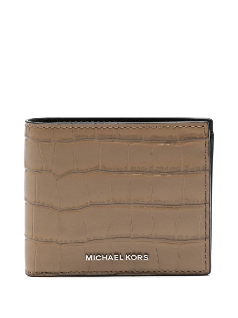 Shop Michael Kors Bi-fold Wallet In Braun