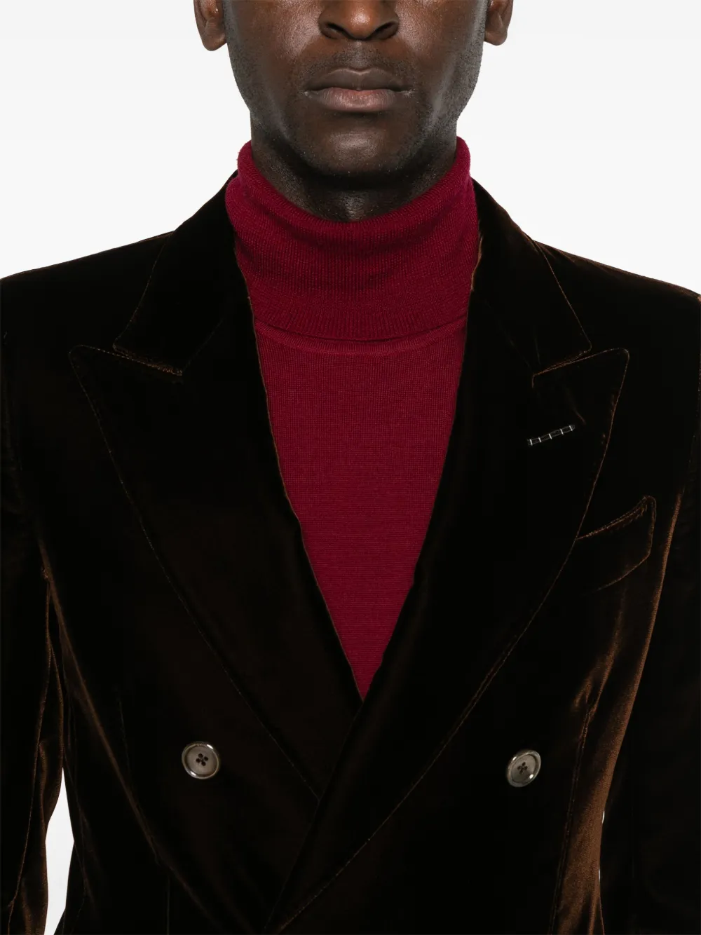TOM FORD Fluwelen blazer Bruin