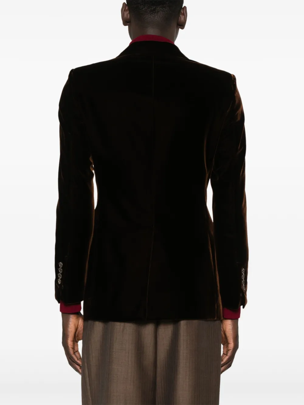 TOM FORD Fluwelen blazer Bruin