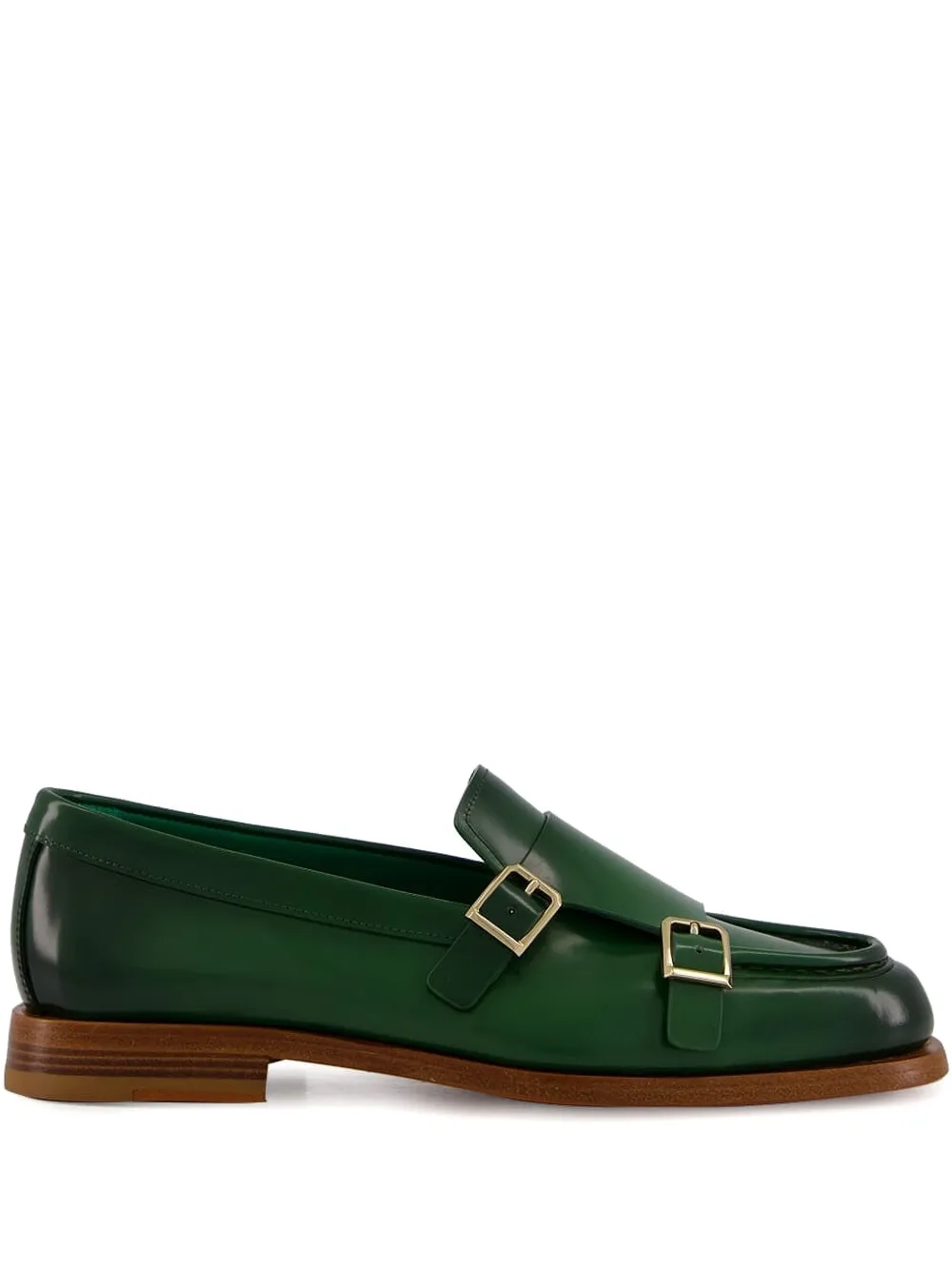 Santoni leather loafers Green
