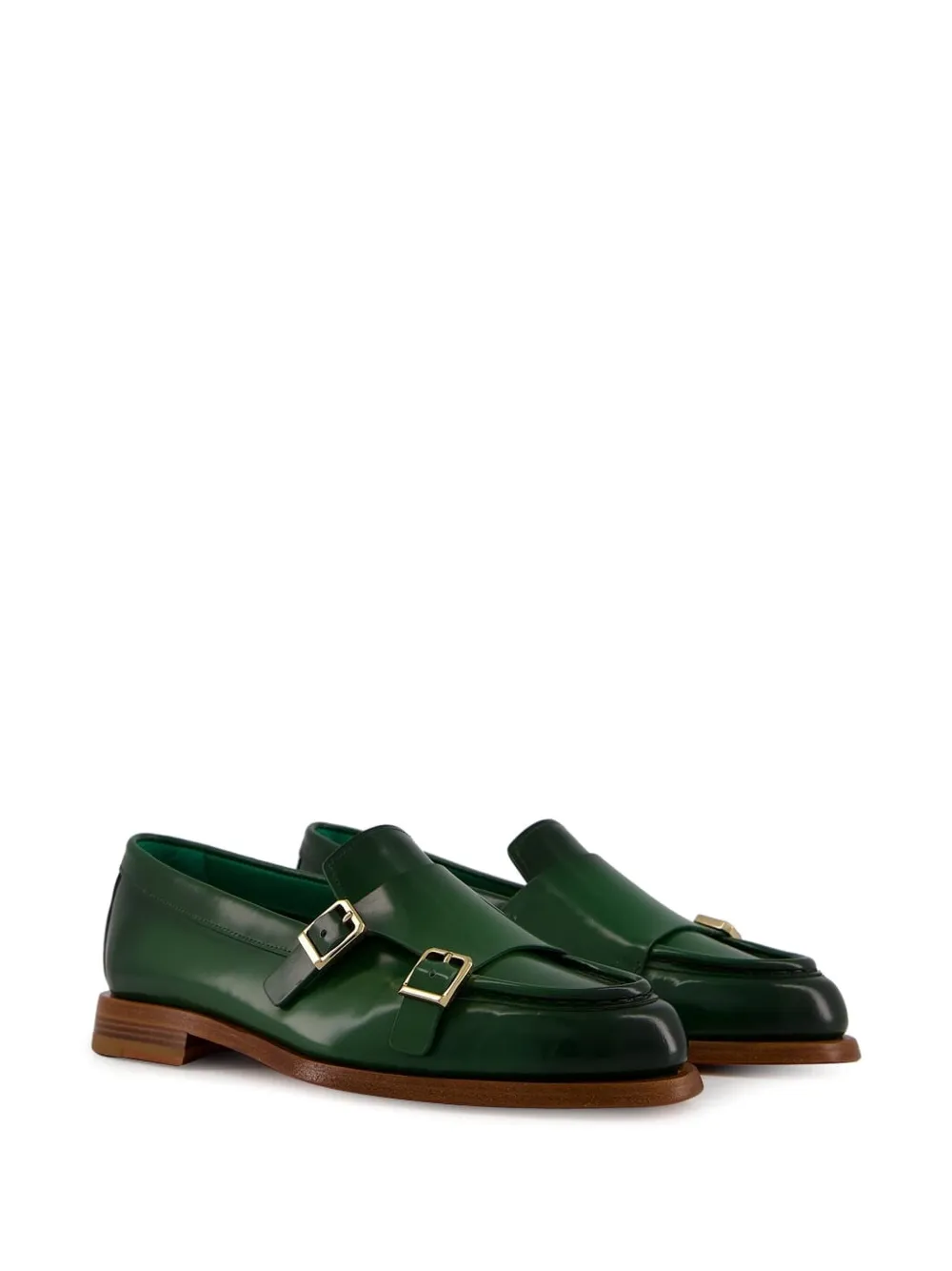 Santoni leather loafers Green