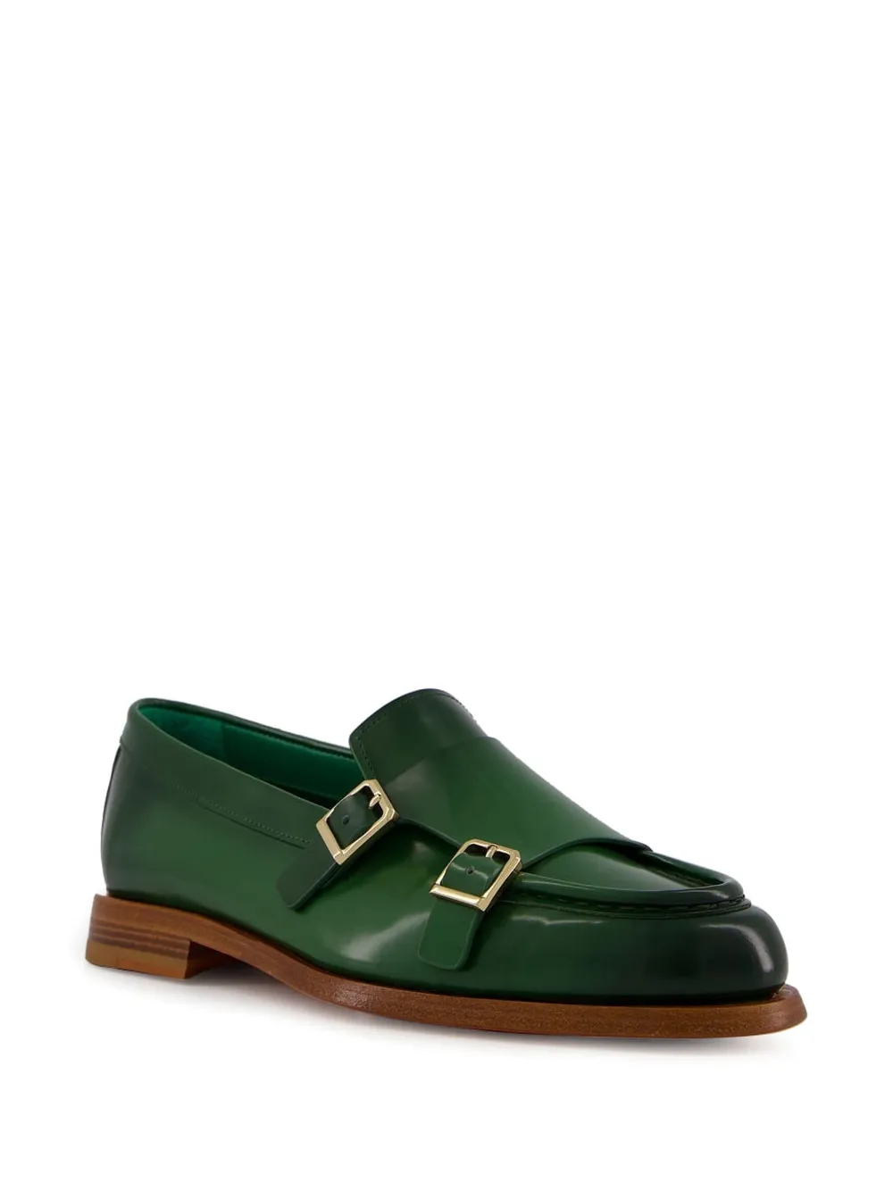 Santoni leather loafers Green
