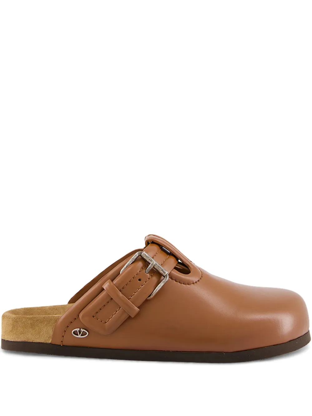 Valentino Garavani leather slippers Brown