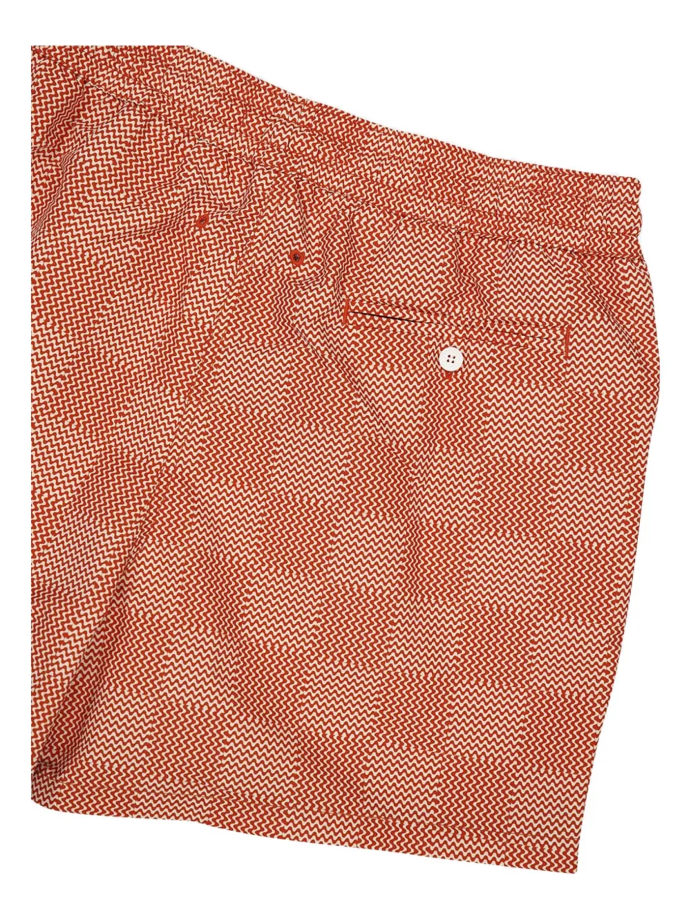 Frescobol Carioca Badeshorts Mit Zickzackmuster In Orange