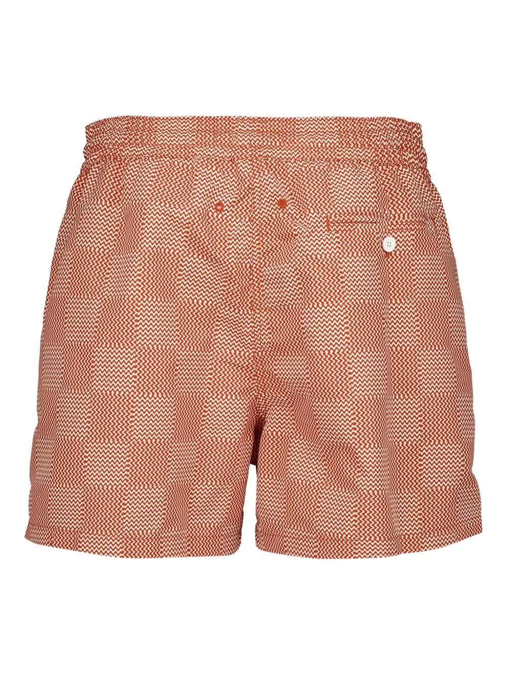Frescobol Carioca Badeshorts Mit Zickzackmuster In Orange