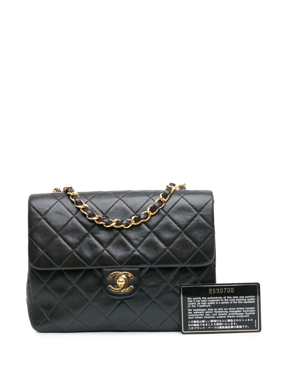 Affordable HOT SALE CHANEL 1991-1994 Square Classic Quilted Lambskin Flap crossbody bag Women