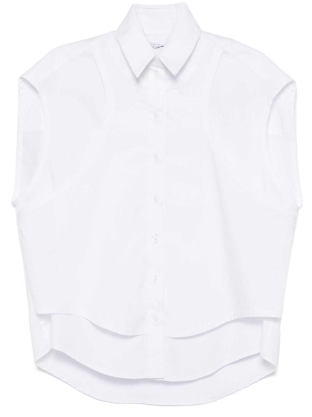 Ioana Ciolacu layered shirt - White